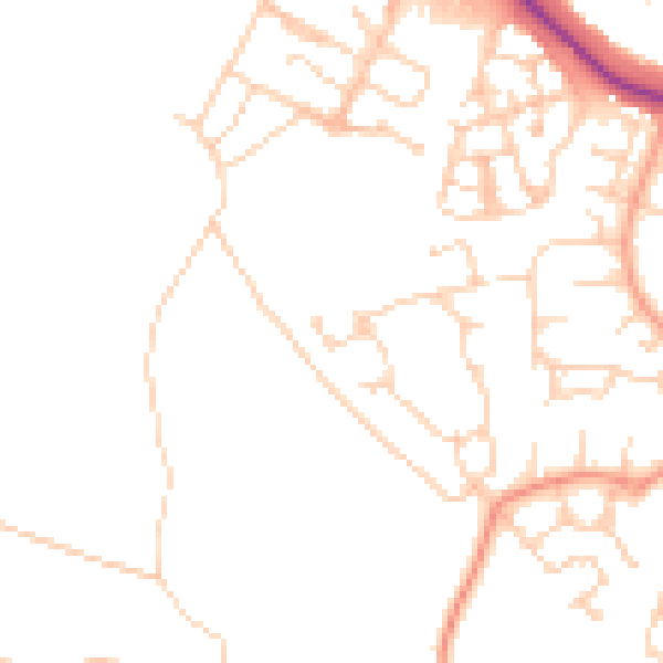 Daytime road noise heatmap for ME17 4UX