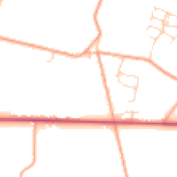 Daytime road noise heatmap for ME17 4XS