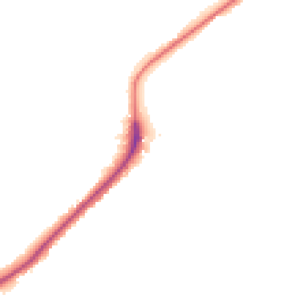 Night-time road noise heatmap for ME2 1AA