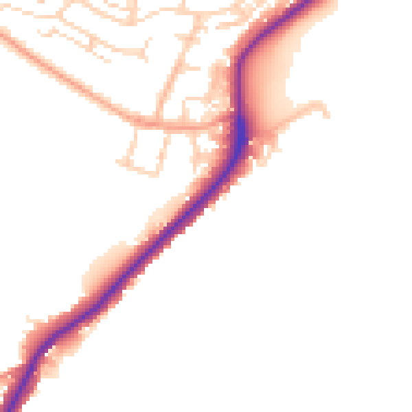 Daytime road noise heatmap for ME2 1AD