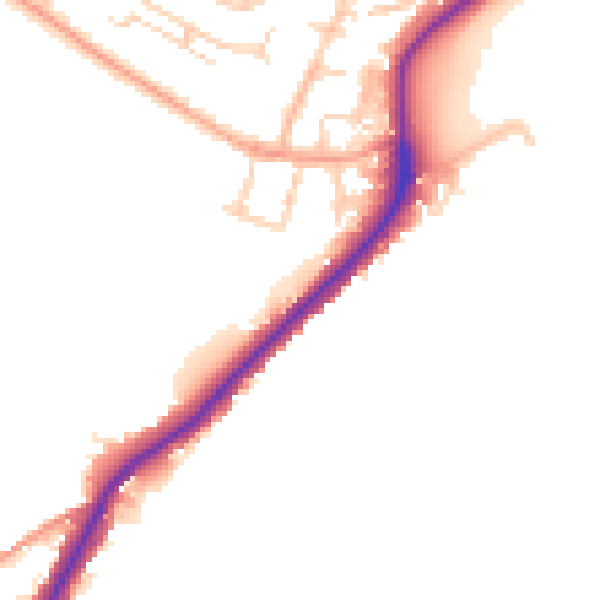 Daytime road noise heatmap for ME2 1AF