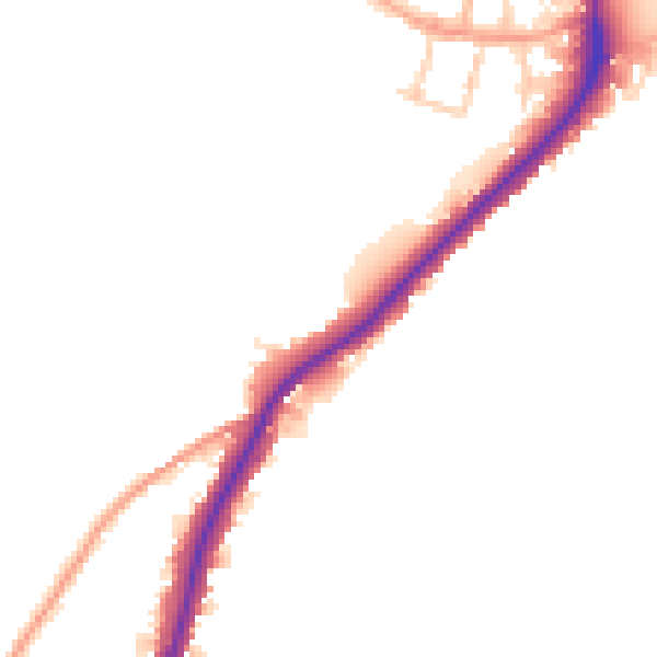 Daytime road noise heatmap for ME2 1AG