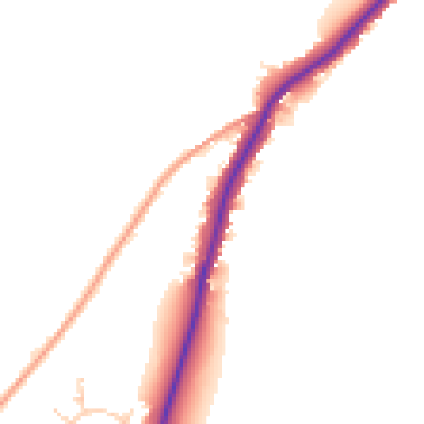Daytime road noise heatmap for ME2 1AH