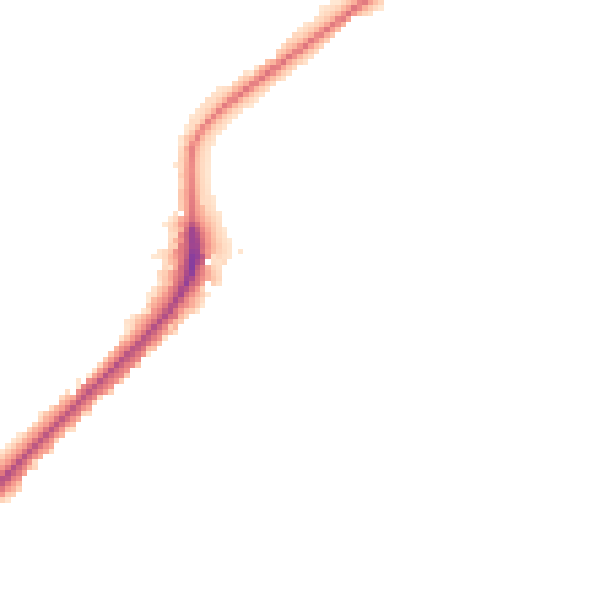 Night-time road noise heatmap for ME2 1AJ
