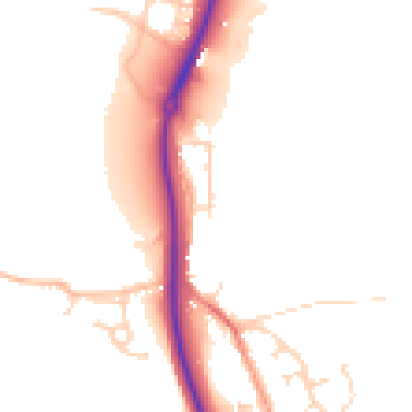 Daytime road noise heatmap for ME2 1AN