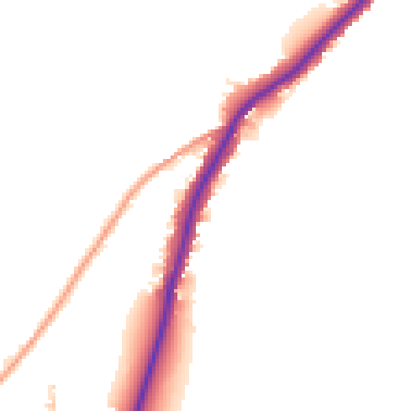 Daytime road noise heatmap for ME2 1AQ