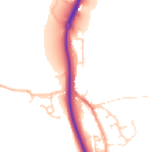 Daytime road noise heatmap for ME2 1AT