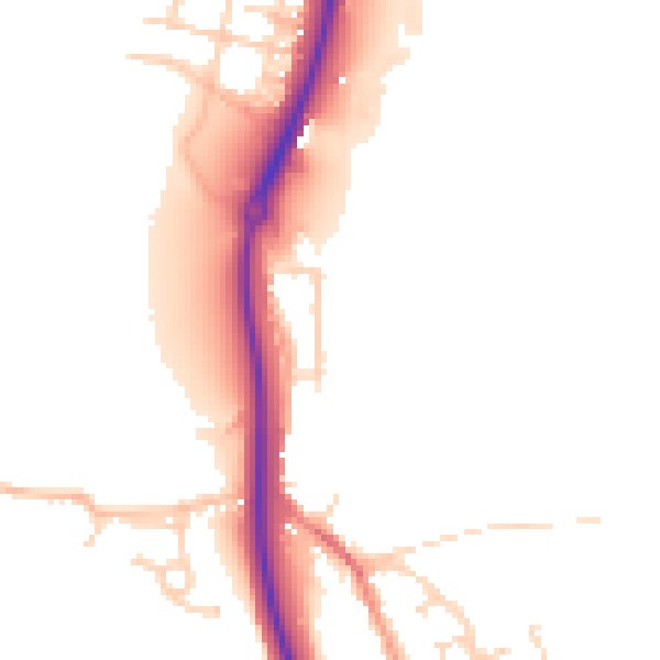 Daytime road noise heatmap for ME2 1AX