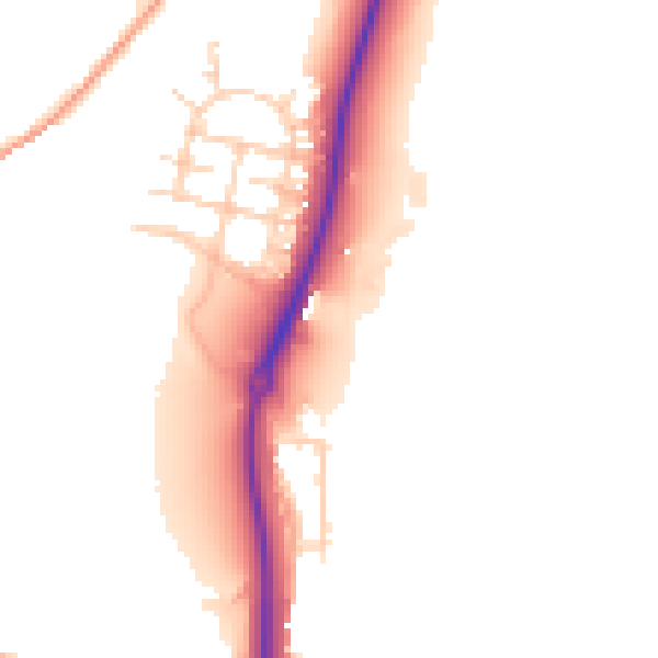Daytime road noise heatmap for ME2 1BA