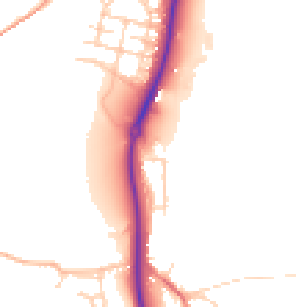 Daytime road noise heatmap for ME2 1BD