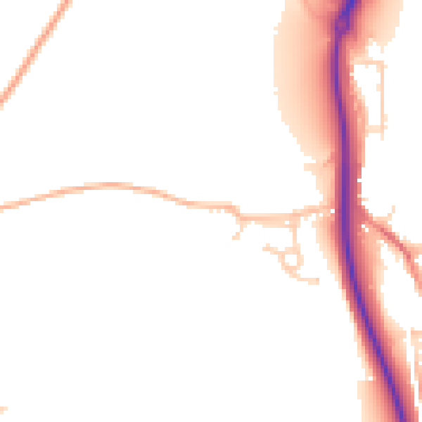 Daytime road noise heatmap for ME2 1BG