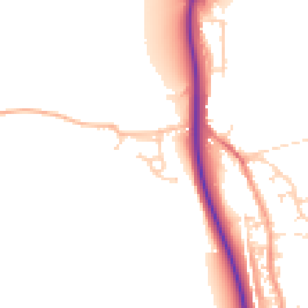 Daytime road noise heatmap for ME2 1BH