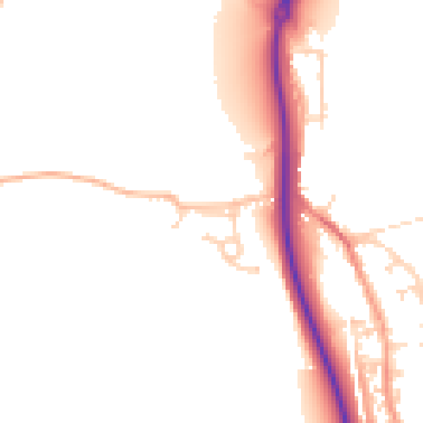 Daytime road noise heatmap for ME2 1BJ