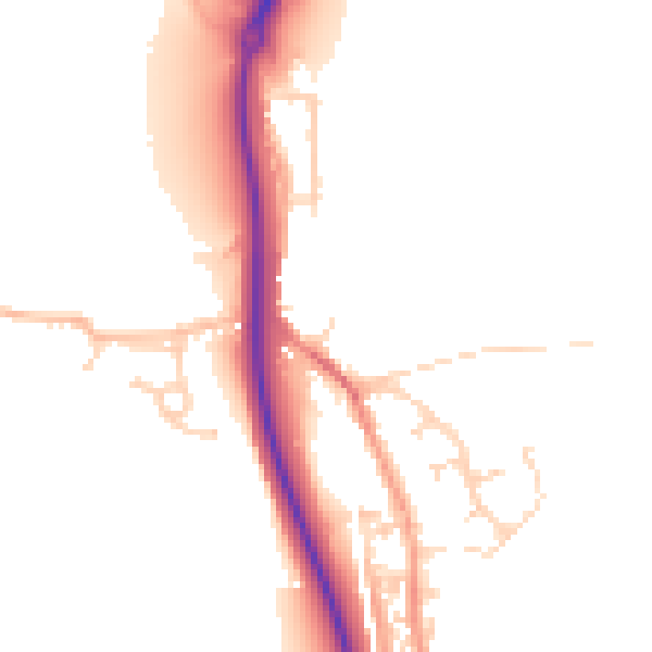 Daytime road noise heatmap for ME2 1BN