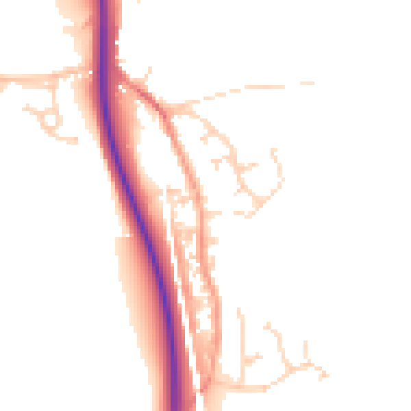 Daytime road noise heatmap for ME2 1BS