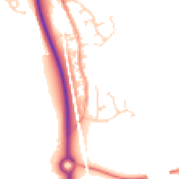 Daytime road noise heatmap for ME2 1BT
