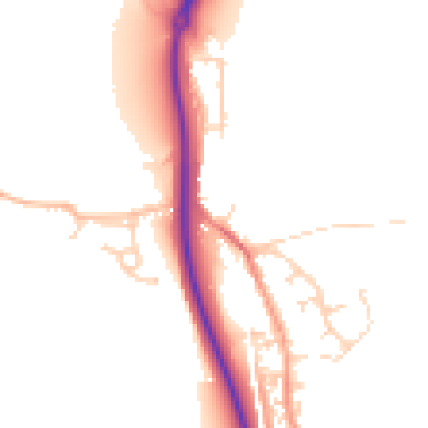 Daytime road noise heatmap for ME2 1BW