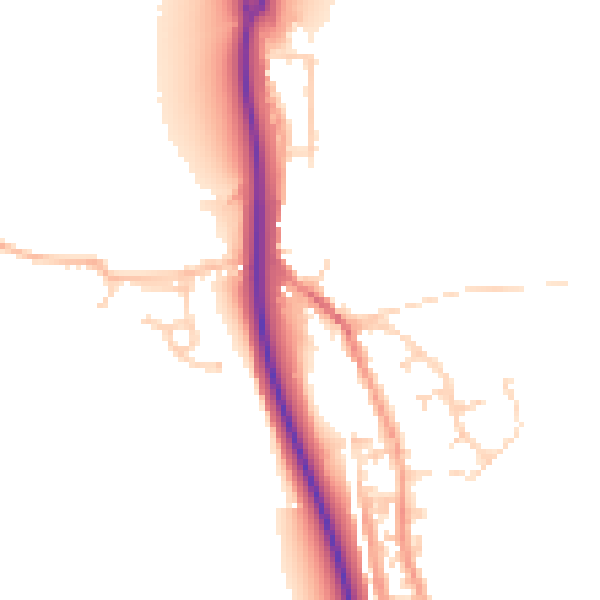 Daytime road noise heatmap for ME2 1BX
