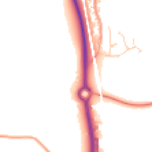 Daytime road noise heatmap for ME2 1DA