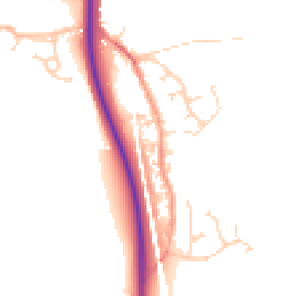 Daytime road noise heatmap for ME2 1DE
