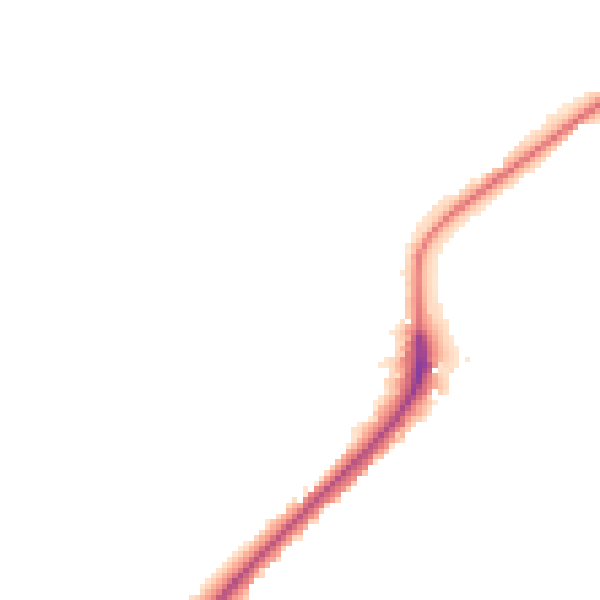 Night-time road noise heatmap for ME2 1DH