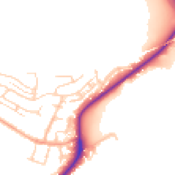 Daytime road noise heatmap for ME2 1DP