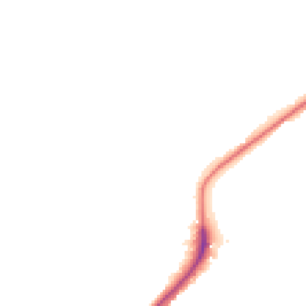 Night-time road noise heatmap for ME2 1DS