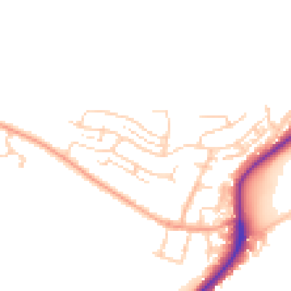 Daytime road noise heatmap for ME2 1DT