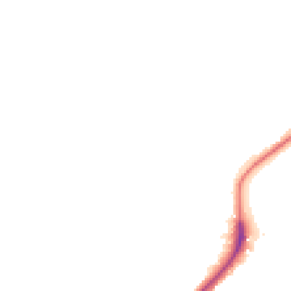 Night-time road noise heatmap for ME2 1DT