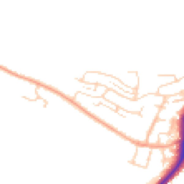 Daytime road noise heatmap for ME2 1DU