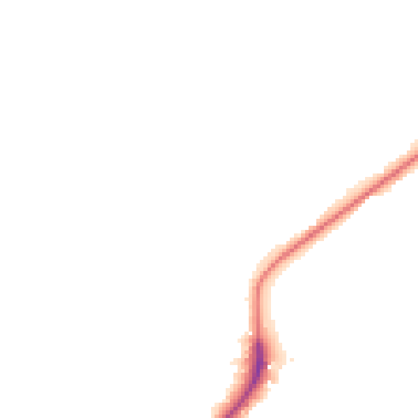 Night-time road noise heatmap for ME2 1DY