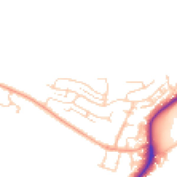 Daytime road noise heatmap for ME2 1EH