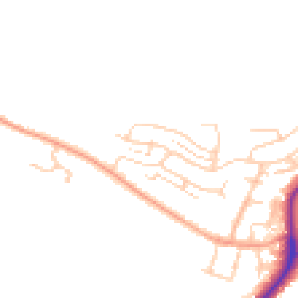 Daytime road noise heatmap for ME2 1EL
