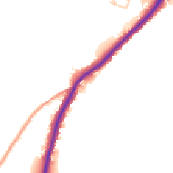 Daytime road noise heatmap for ME2 1EQ