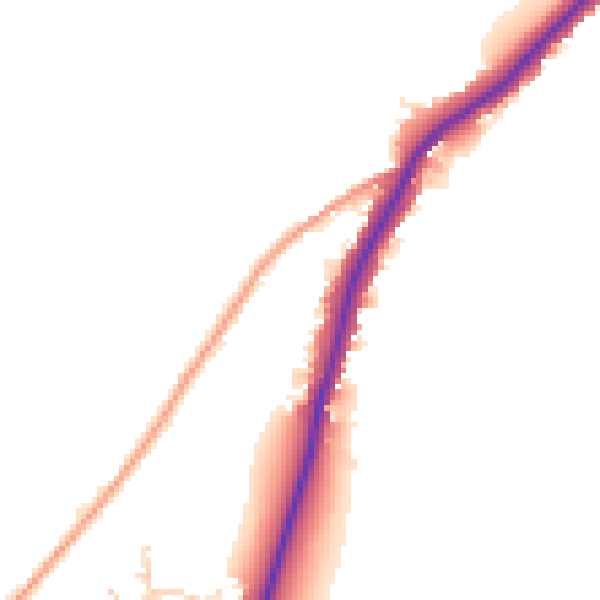 Daytime road noise heatmap for ME2 1FE