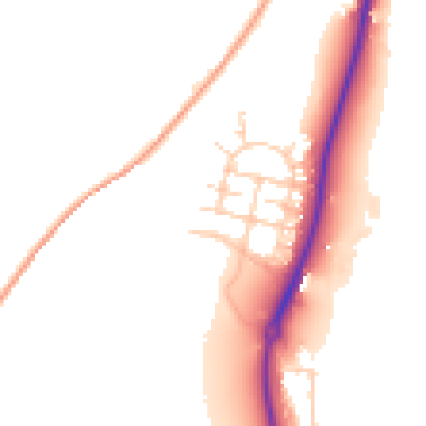 Daytime road noise heatmap for ME2 1FN
