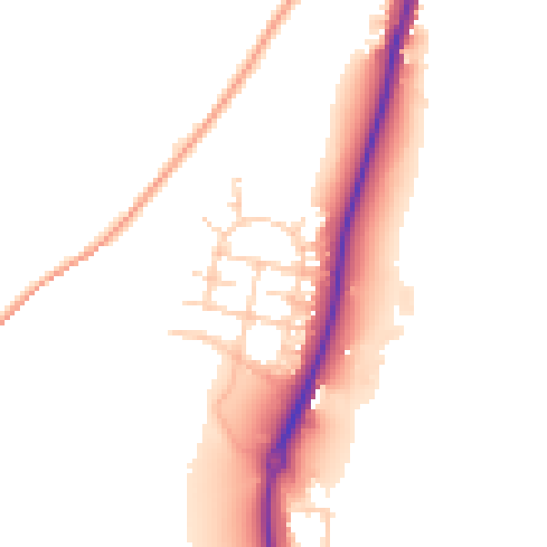 Daytime road noise heatmap for ME2 1FR