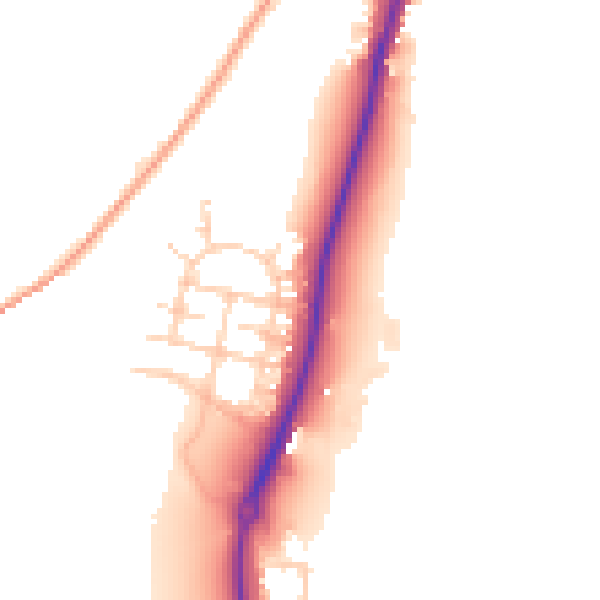 Daytime road noise heatmap for ME2 1FS