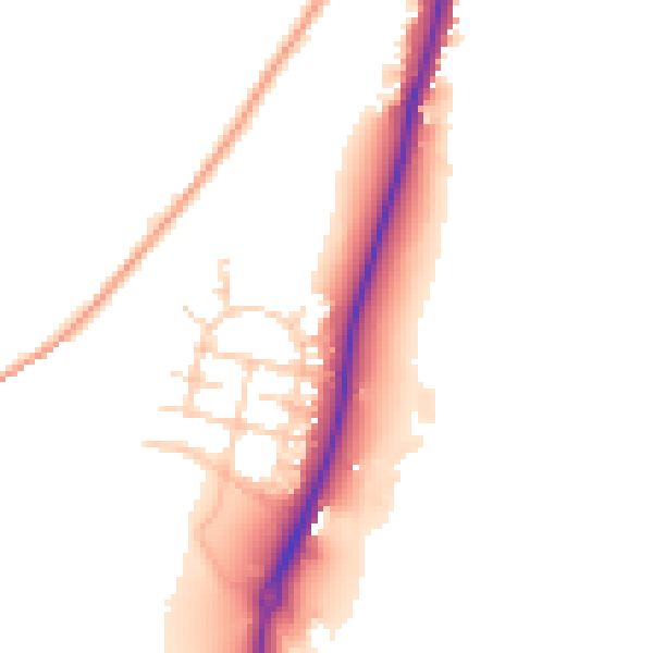 Daytime road noise heatmap for ME2 1GA