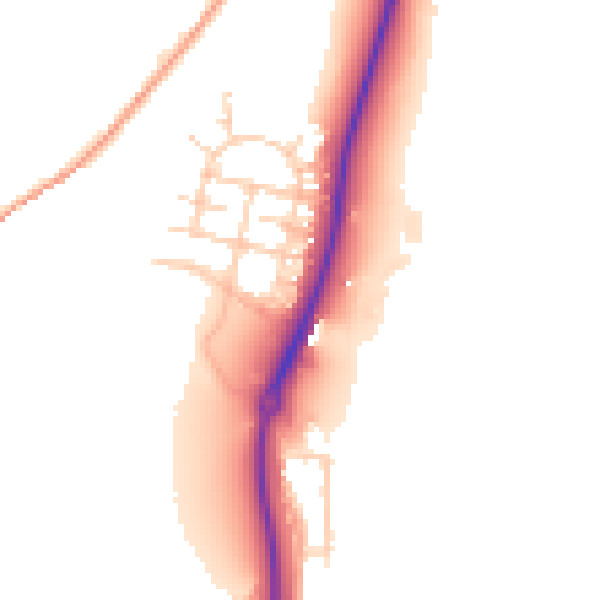 Daytime road noise heatmap for ME2 1GD