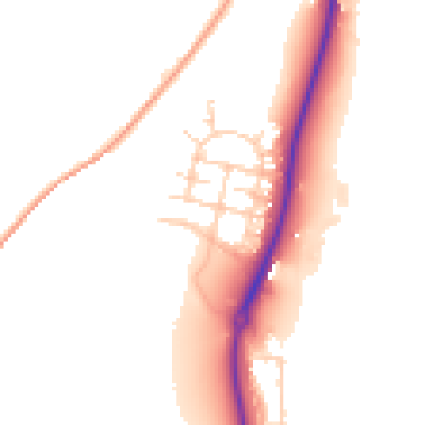 Daytime road noise heatmap for ME2 1GE