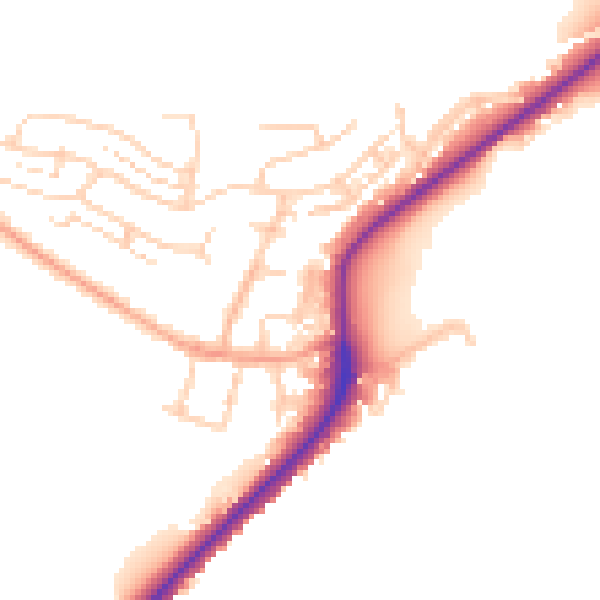 Daytime road noise heatmap for ME2 1LL