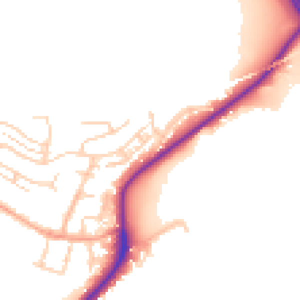 Daytime road noise heatmap for ME2 1LQ