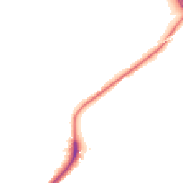 Night-time road noise heatmap for ME2 1LQ