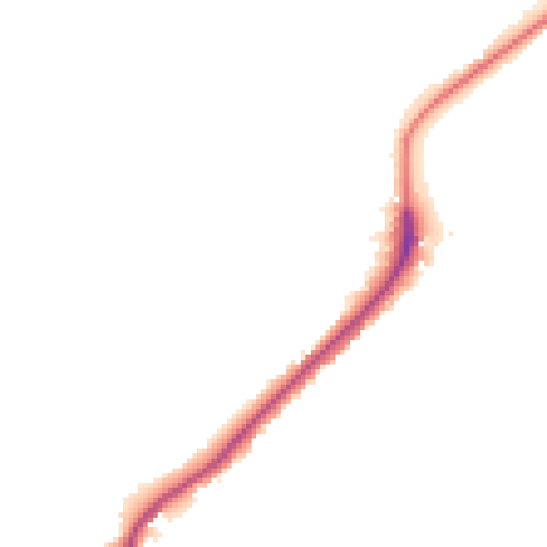 Night-time road noise heatmap for ME2 1LU
