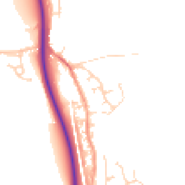 Daytime road noise heatmap for ME2 1LZ