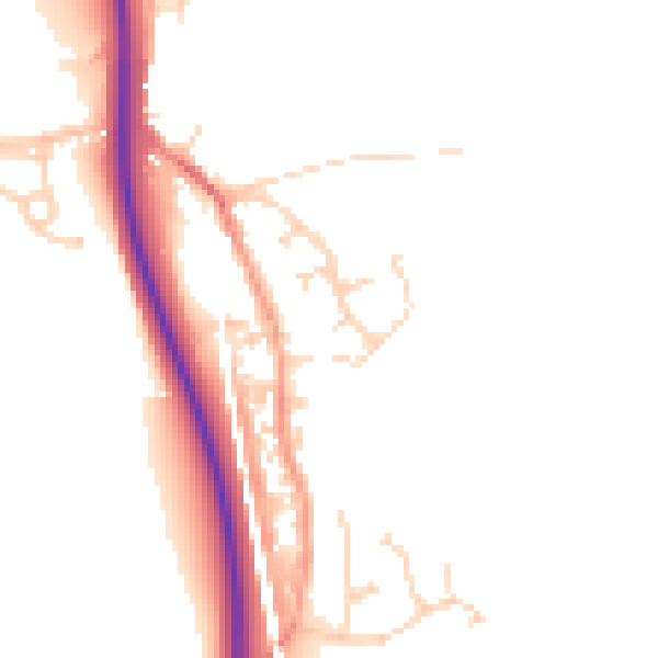 Daytime road noise heatmap for ME2 1NJ