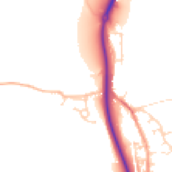 Daytime road noise heatmap for ME2 1NT