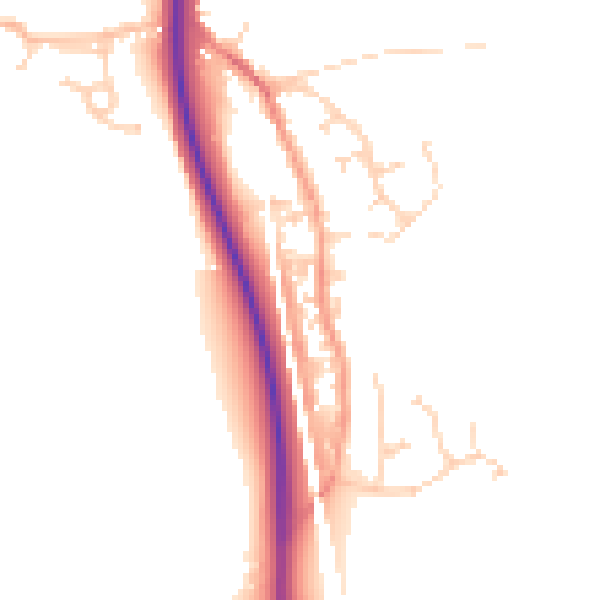 Daytime road noise heatmap for ME2 1PA