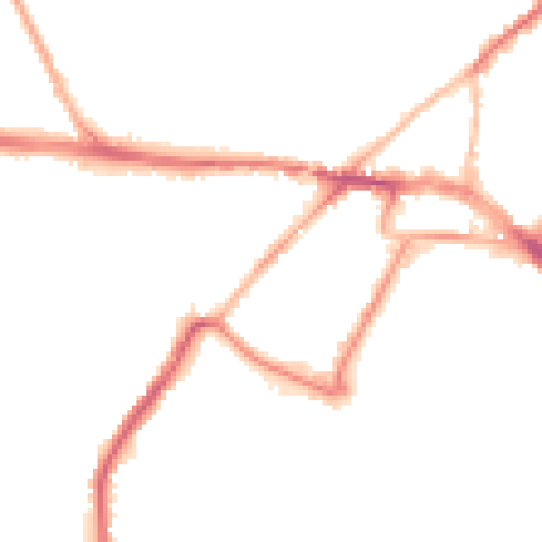 Night-time road noise heatmap for ME2 2BU